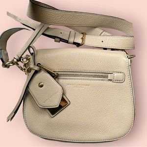 Marc Jacobs Recruit Nomad Mink Grey-Taupe Pebbled Leather Crossbody